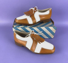 Stylo Matchmakers Ladies Leather Golf Shoes Apricot White True Vintage Unused S6
