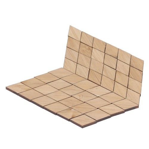 48pcs mini dollhouse - 48pcs, bamboo