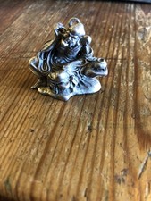 Buddha brass Pendant Lohan Arhat picking his ear size just over 1 inch