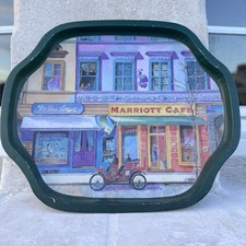 Vintage Metal Tray French Cafe