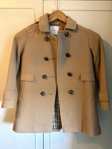 Next girls camel coat - age, 7