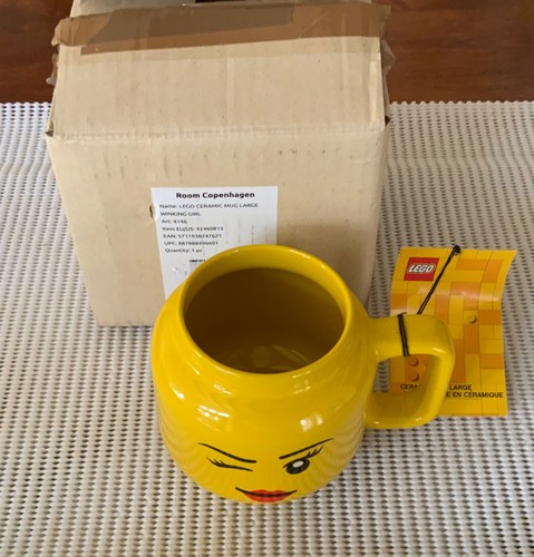 Lego ceramic mug winking girl - lego,