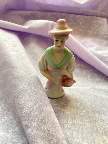 Vintage half doll - -, pin