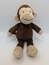 M&S Brown Monkey Chimpanzee Rattle Soft Plush Cuddly Stuffed Toy Animal Teddy