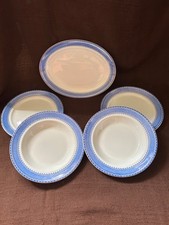 Vintage oval platter, 2 plates and 2 dishes suitable for soup, pasta or salad
