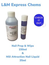 NAIL PREP & WIPE GEL NAIL CLEANSER 150ml & 35ml NSI Acrylic liquid