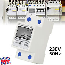 Digital Electric Energy Meter Phase DIN Rail Electricity Meter Tools Hot UK