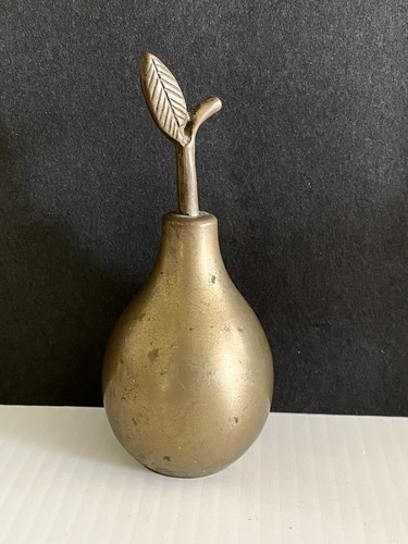 Vintage pear brass bell fruit - bell,
