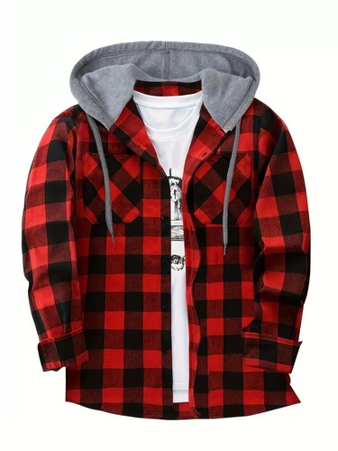 Plaid shirt coat for - for, men