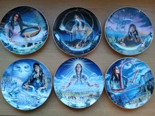 Royal Doulton Franklin Mint Native American Indian Maiden Plates X6