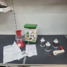 Tabletop ROTARY Drum GRATER BLUE 3 Stainless Steel Blade Drums