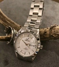 Vintage Enicar Automatic Rear Day-Date White Specal Two Tone Dail AR2158 Watch