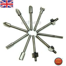 10pc Shank HSS Router Dremel Rotary Woodworking Drill Bits Set 0.3cm