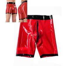 Latex Rubber Men Shorts Briefs