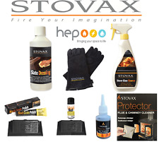 Stovax Glass Cleaner Spray Flue Chimney Cleaner Grate Polish tube Slate Dressing