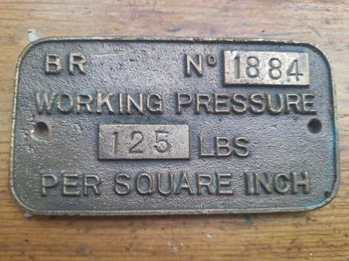 Vintage cast brass - cast, name