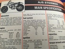 AJS STORMER ENGINE MOTORCYCLE MAGAZINE ARTICLE last one