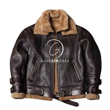 Mens Shearling Leather Aviator