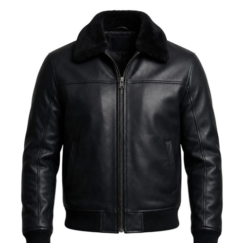 Men black real cowhide - men's,