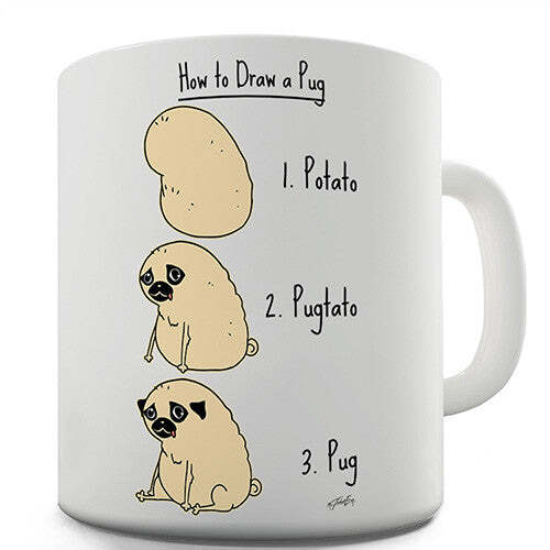 Potato pug novelty mug - pug,
