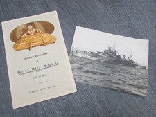 HMS Sheffield 1945 Original on Board ww2 Souvenir Programme & 1942 Ships Photo