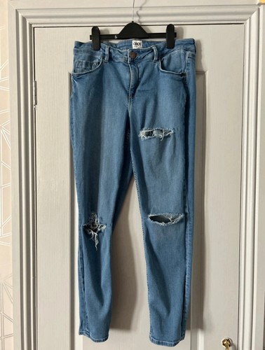 Asos blue denim ripped - denim, skinny