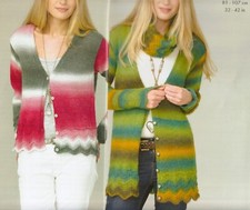 431 LADIES GIRLS DK CARDIGANS & SNOOD 32 TO 42" VINTAGE KNITTING PATTERN COPY