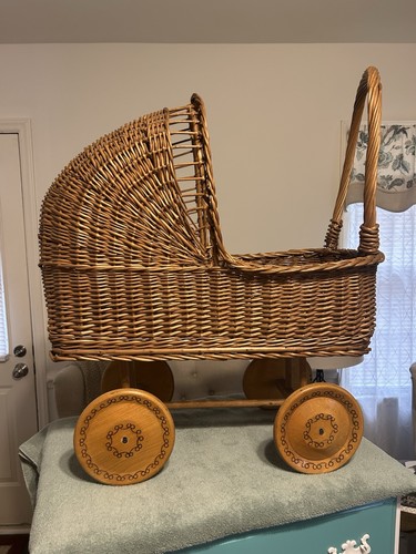 Vtg leopold wicker baby - leopold,