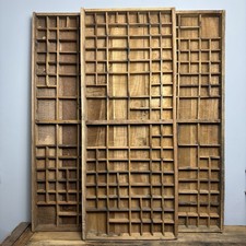 Vintage Wooden Printers Tray - XL Rustic Wooden Salvage - Wall Decor - £85 Each