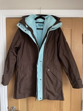 MUSTO Performance Women’s 10 Waterproof Riding Coat Jacket Brown with Teal Gilet