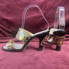 vintage 1930s womens shoes Egyptian Theme Refurbished Sandal 1920s Archival Rare
