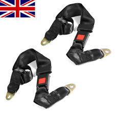 2 Sets 2 Point Car Vehicle Safety Seat Belt Adjustable Truck Lap Belts Universal