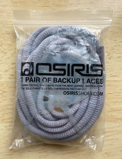 OSIRIS VINTAGE GREY SHOE LACES FOR SKATEBOARD SNEAKERS TRAINERS SHOES NEW + BAG