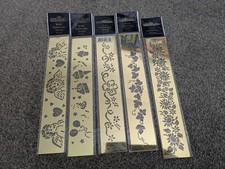 5 Brass Embossing Stencils -