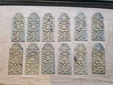 Vintage Brass Finger Plate Push Door Handle  x 12