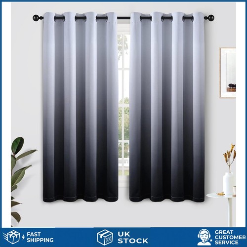 Elegant ombre curtains 52x63 - curtains,