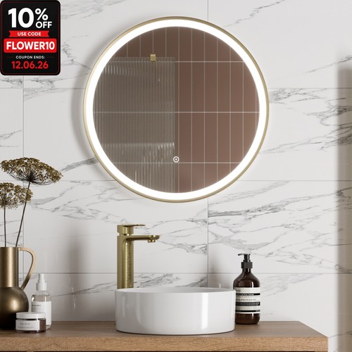Round led mirror illuminated - mirror,