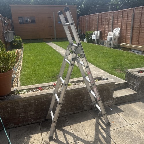 Aluminium combination ladder - aluminium,