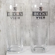 Becks Vier Pint Glasses X2