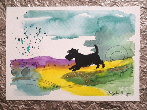 Original watercolour landscape - watercolour,