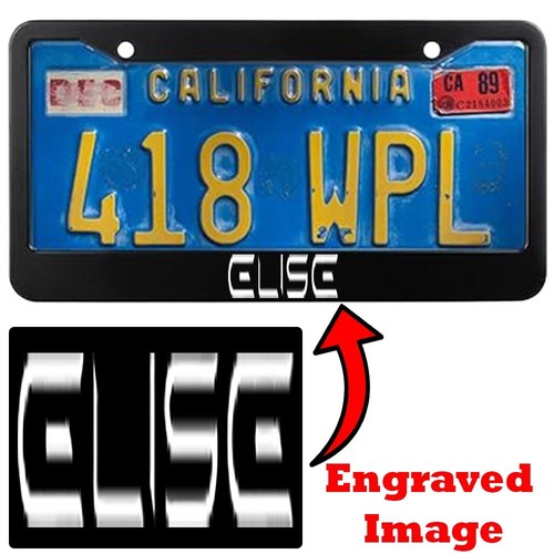Engraved black license - engraved,
