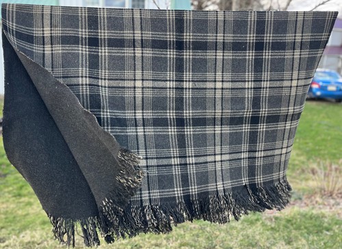 Antique blanket plaid - plaid, home