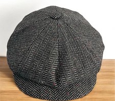 Mens Herringbone Newsboy Cap 8