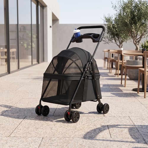 Pet stroller dog - stroller, folding