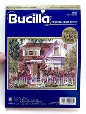BUCILLA 42116 Counted Cross Stitch, Summer Splender 7" x 5" - Flowers. Unused