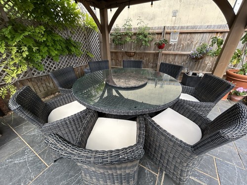 10pc brown grey - brown/grey, patio