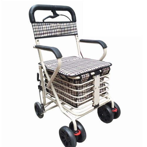 Folding shopping trolley with - trolley,