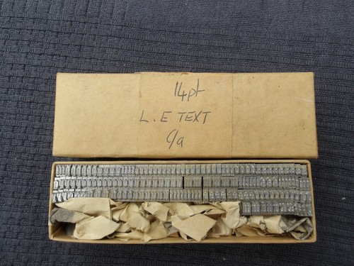 Vintage letterpress 14pt - 14pt, l.e