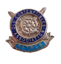 1934 Hallmarked Silver Old Contemptibles Association PATRON Enamel lapel Badge
