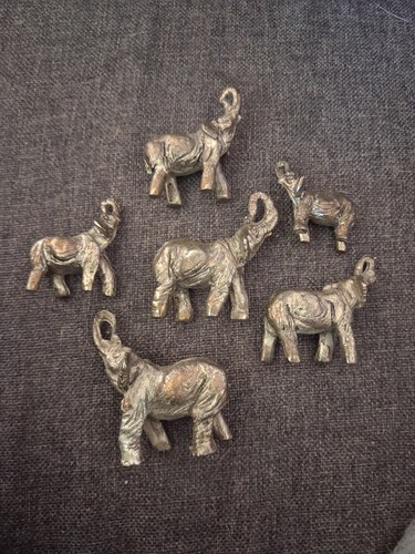 Pewter elephants small - pewter,